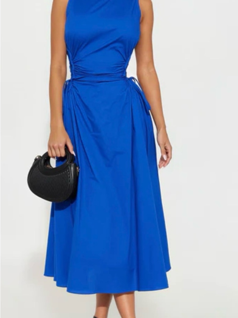 Fashion Nova Cobalt Blue Sleeveless Midi Dress